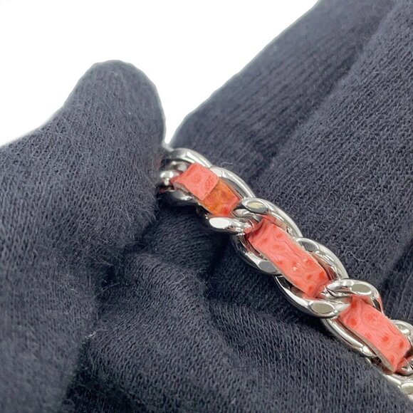 CHANEL CC Logo Chain Wallet Calfskin salmon pink A48654 - Picture 8 of 16